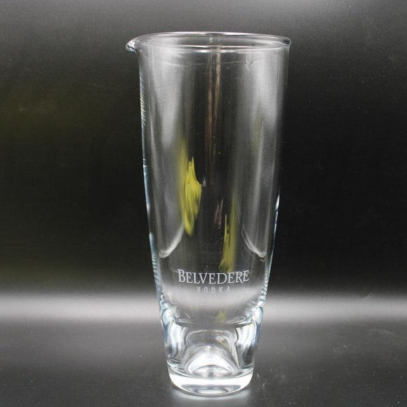 Belvedere Vodka Etched Clear Glass Crystal Martini Cocktail Pitcher 11in Barware - Picture 2 of 9